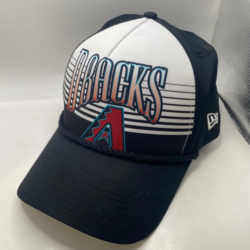 Arizona Diamondbacks New Era 9FORTY Snapback Hat Black White Rope MLB OSFM Retro